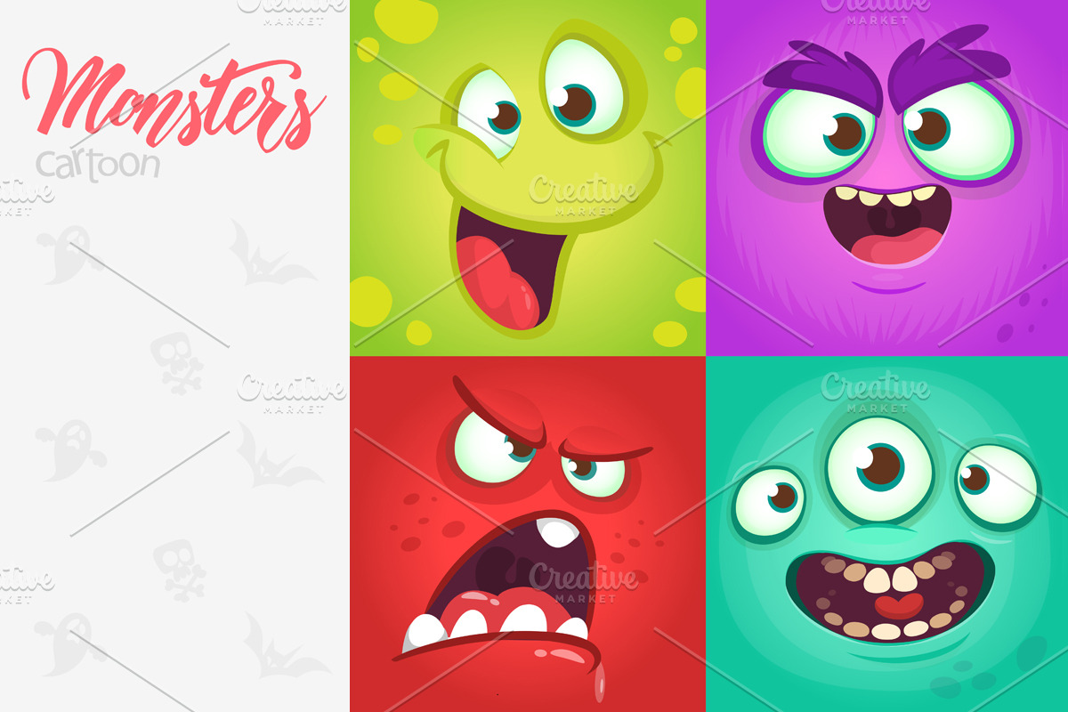 Cartoon monsters in Illustrations - product preview 8