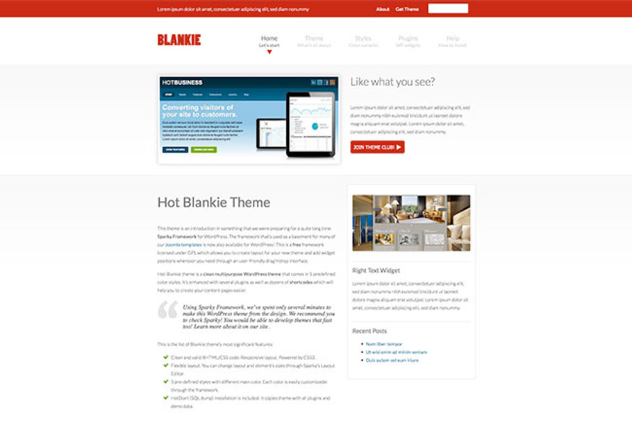 Hot Blankie in WordPress Minimal Themes - product preview 8