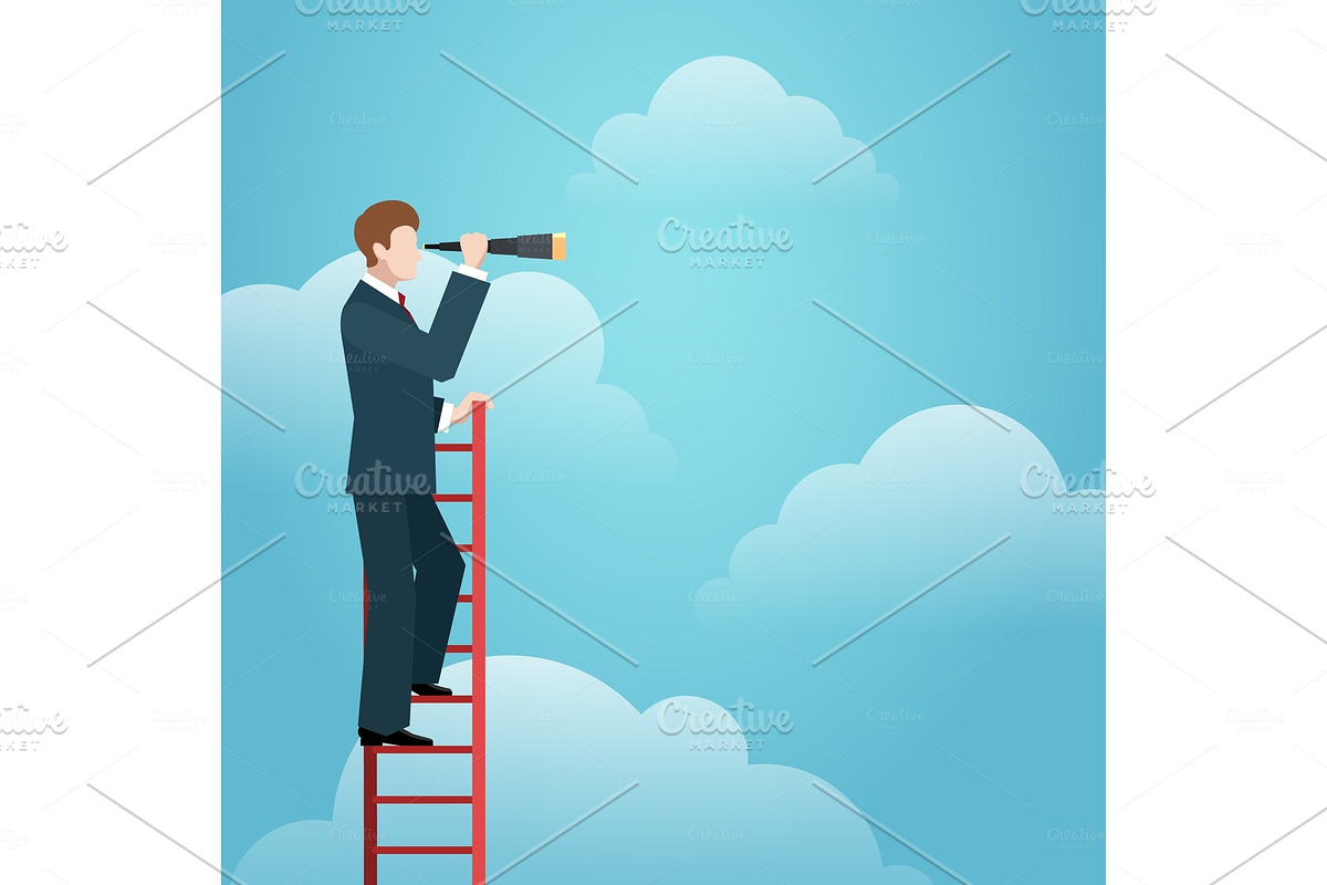 Business vision ladder in Illustrations - product preview 8