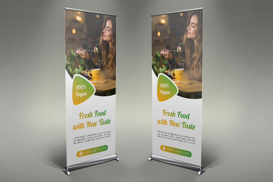 Restaurant Roll Up Banner in Presentation Templates - product preview 8