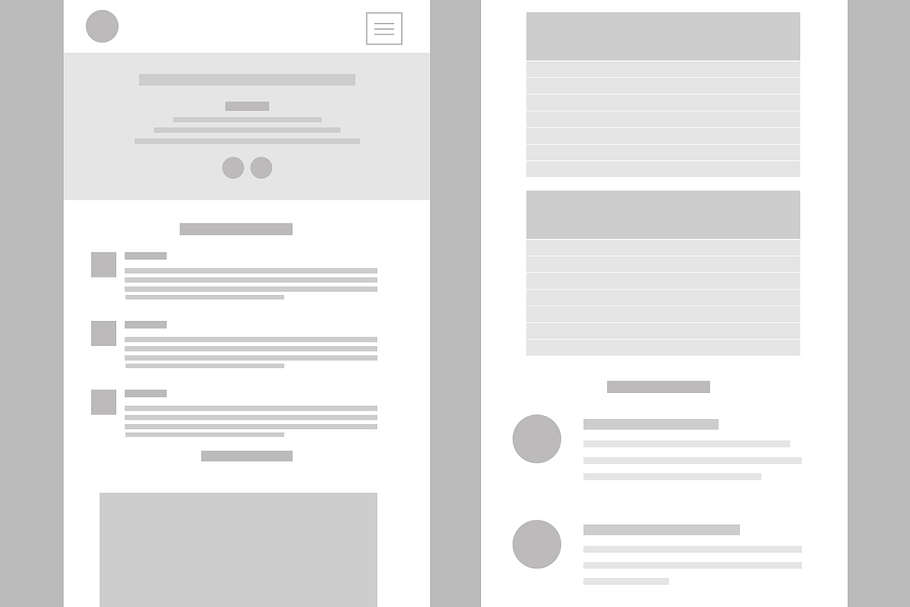 Mobile Wireframe Layout Mockup in Mobile & Web Mockups - product preview 8