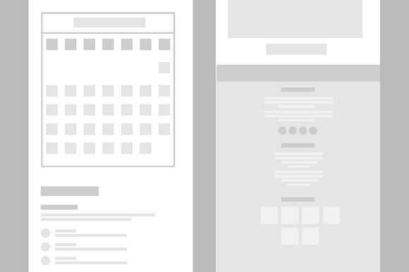 Mobile Wireframe Layout Mockup in Mobile & Web Mockups - product preview 2