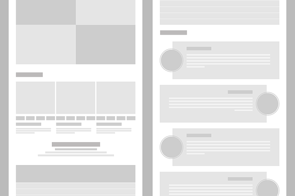Tablet Wireframe Layout Mockup in Mobile & Web Mockups - product preview 1