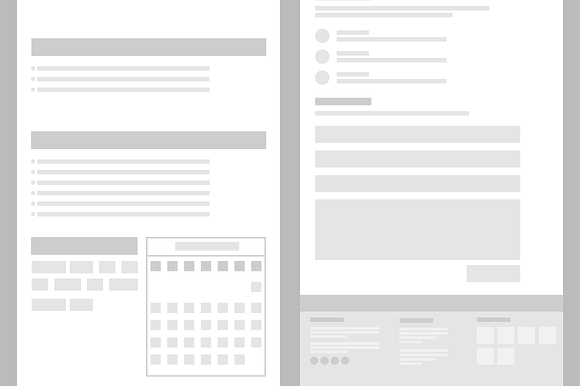 Tablet Wireframe Layout Mockup in Mobile & Web Mockups - product preview 2
