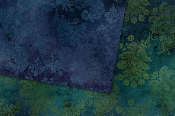 Distressed Floral Damask Patterns in Patterns - product preview 1