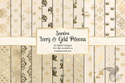 Ivory & Gold Princess Digital Paper