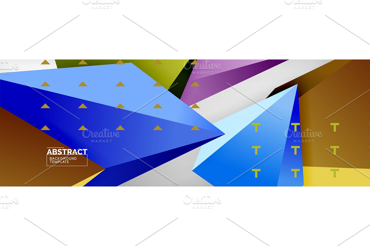 Triangles polygonal background in Illustrations - product preview 8