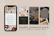 Food Bloggers Pinterest Template Set