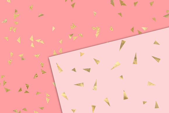 Blush & Gold Confetti Digital Paper in Textures - product preview 3