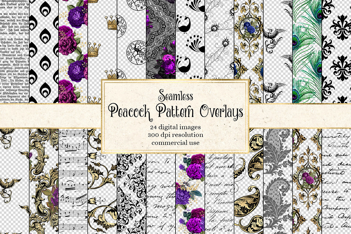 Peacock Pattern Overlays in Patterns - product preview 8