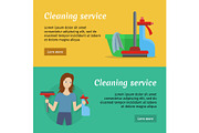 Set of Cleaning Service Banners
