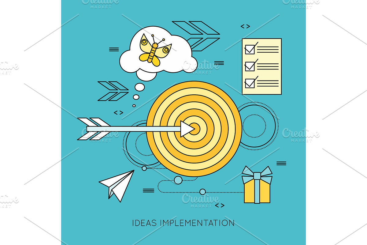 Ideas Implementation Background in in Illustrations - product preview 8