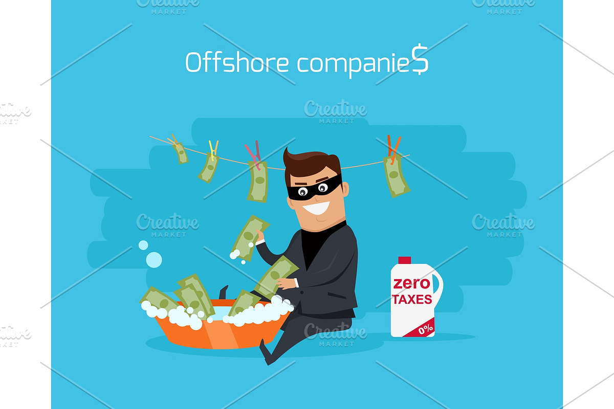Offshore Companies Concept Flat in Illustrations - product preview 8