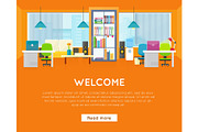 Welcome Office Banner. Modern Office