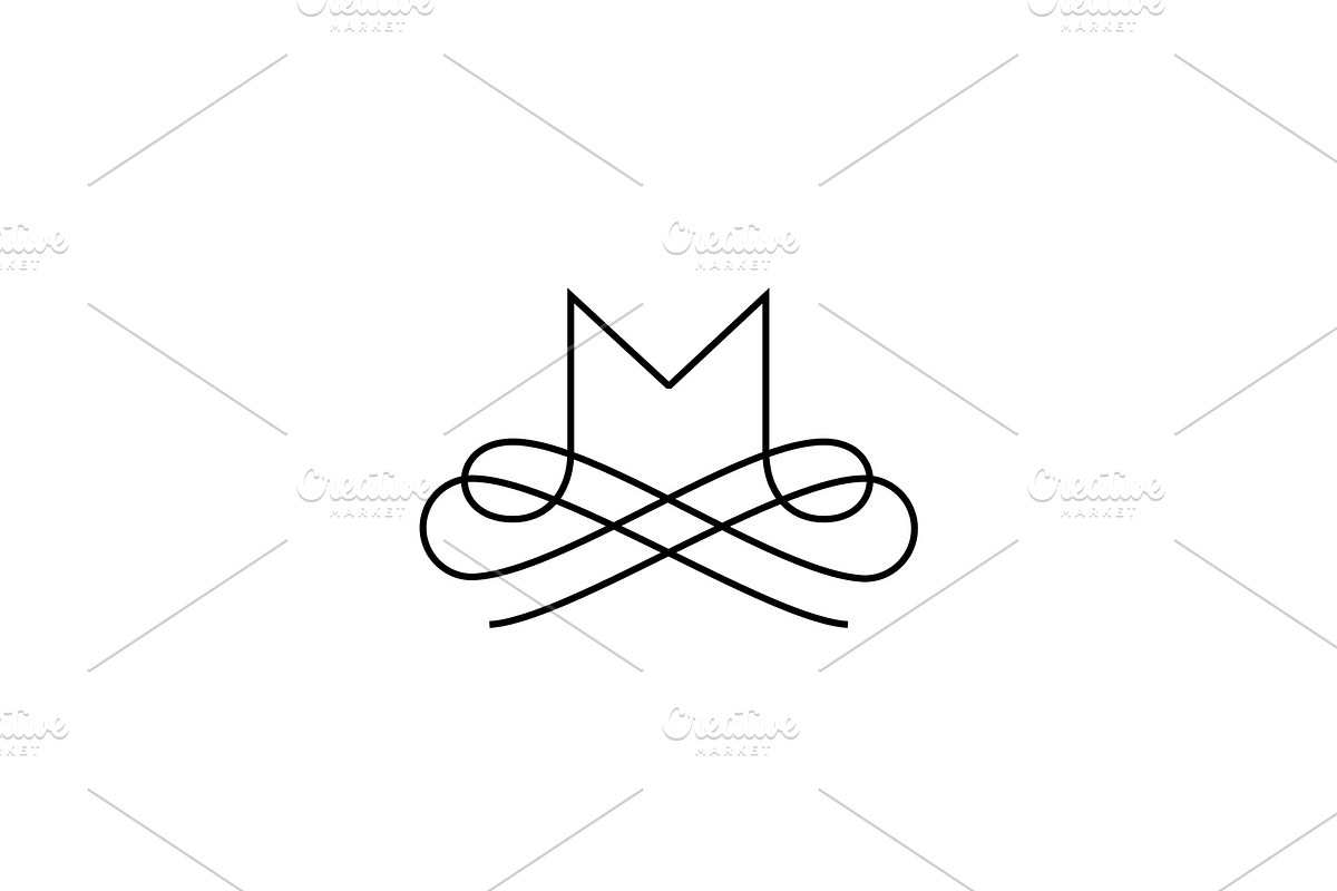 Linear monogram vector symbol logo in Logo Templates - product preview 8