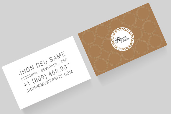 Flyon Business card Template in Business Card Templates - product preview 1