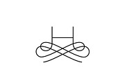 Linear monogram vector symbol logo