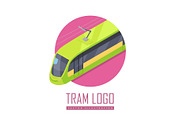 Tramway Vector Icon in Isometric