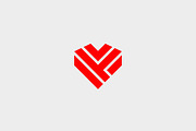 Heart vector logotype. Valentines