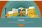 Storage Conceptual Vector Web Banner