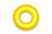 Yellow rubber ring for swiming