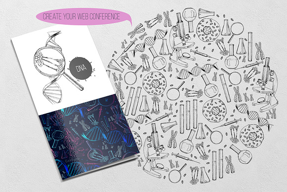 Hand drawn GENE ENGINEERING vector in Illustrations - product preview 1