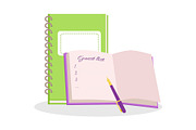 Wedding Notepads Flat Design Vector