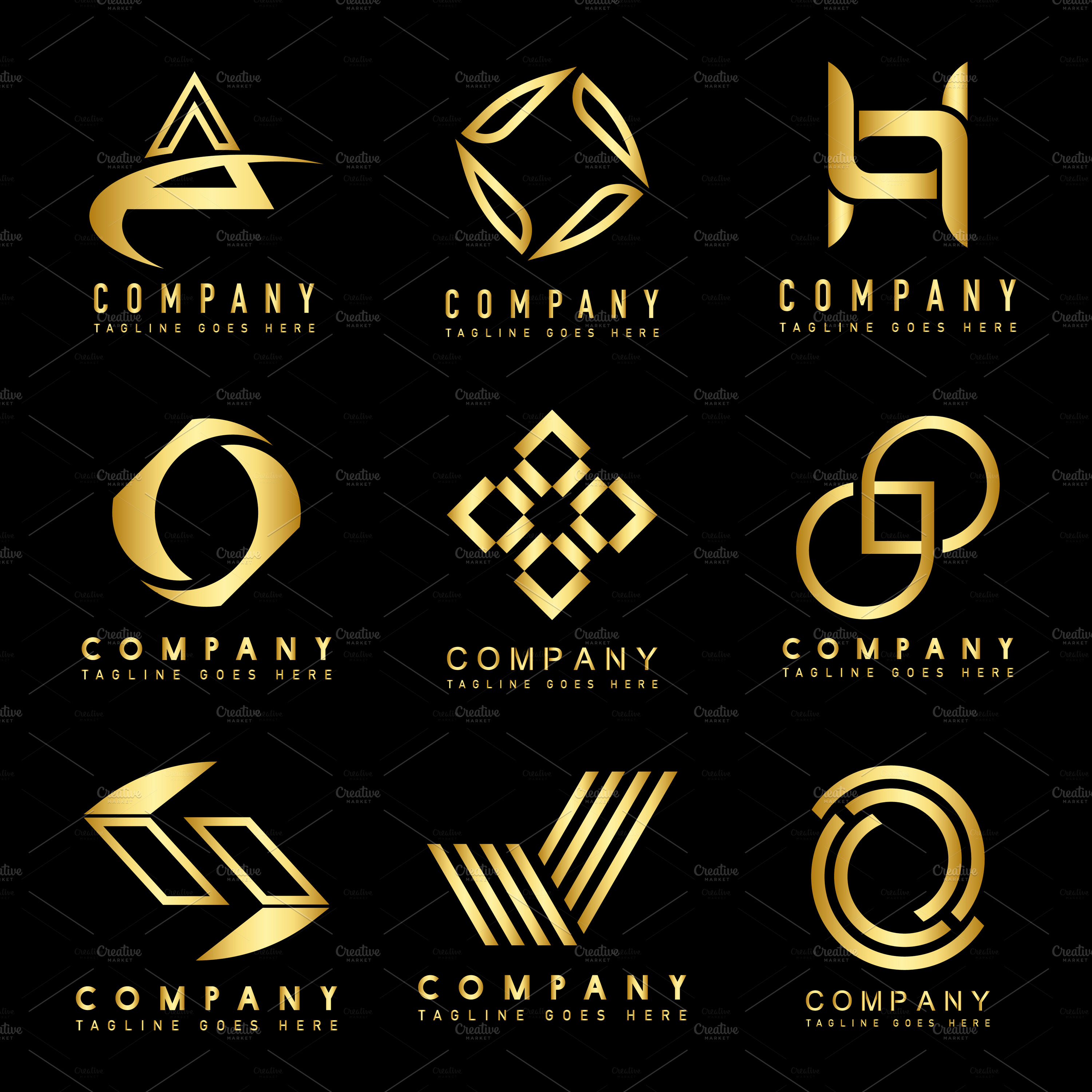 Set of company logo design ideas ~ Graphics ~ Creative Market