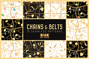 Chains & Belts Seamless Patterns