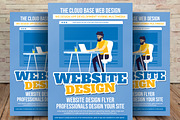 Flat Website Design Flyer