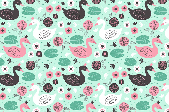 swan princess pattern collection in Patterns - product preview 1
