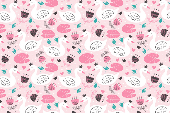 swan princess pattern collection in Patterns - product preview 2