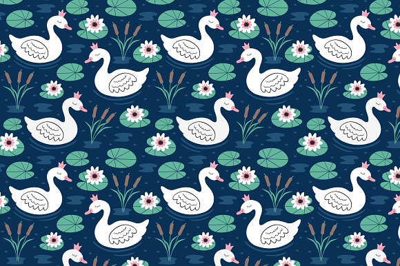 swan princess pattern collection in Patterns - product preview 4