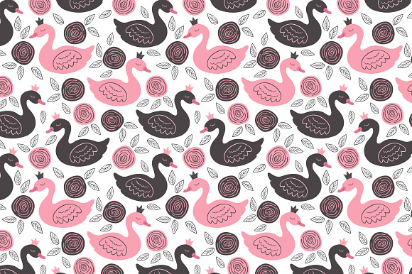 swan princess pattern collection in Patterns - product preview 5