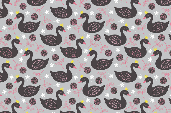 swan princess pattern collection in Patterns - product preview 8