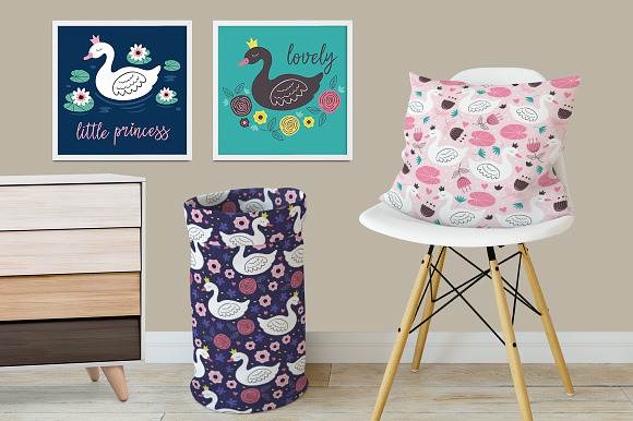 swan princess pattern collection in Patterns - product preview 11