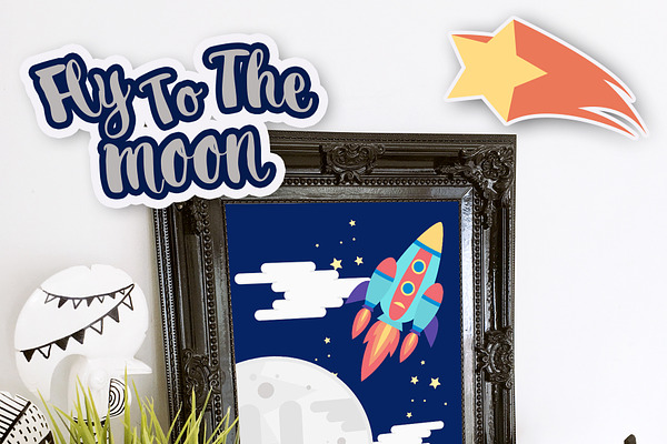 Fly To The Moon Art Print