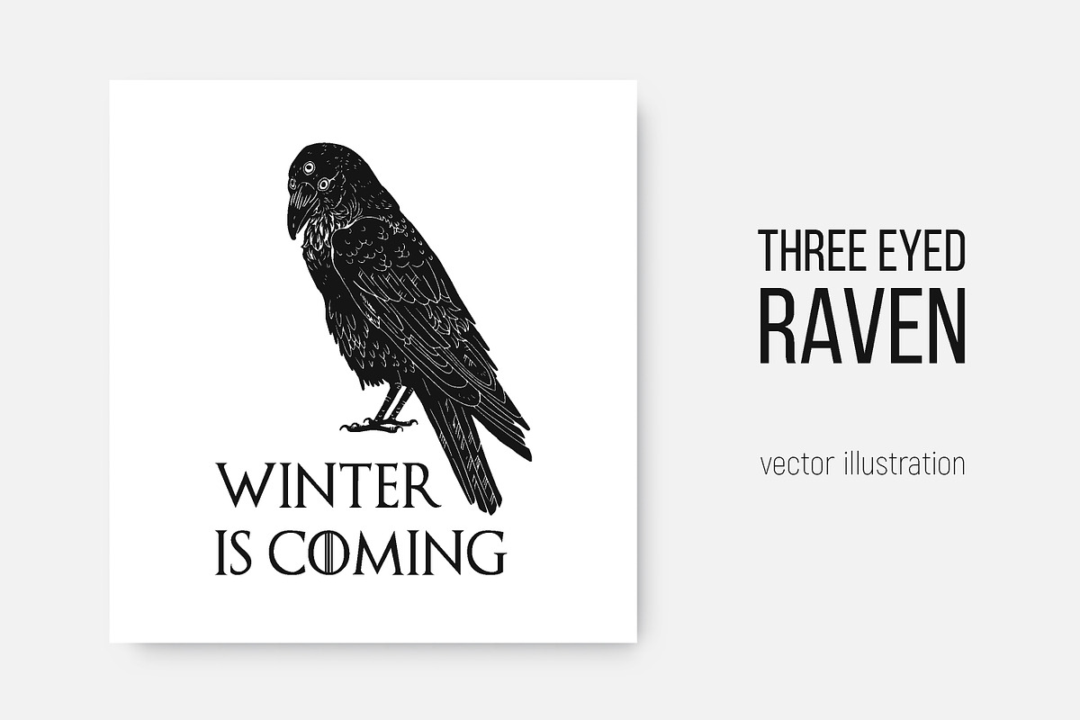 The Three-Eyed Raven illustration in Illustrations - product preview 8