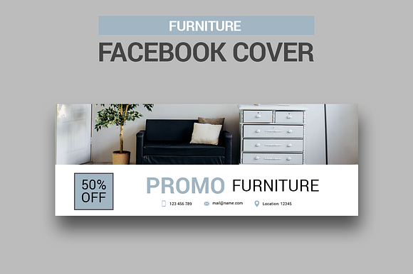 6 Furniture Facebook Covers in Facebook Templates - product preview 1