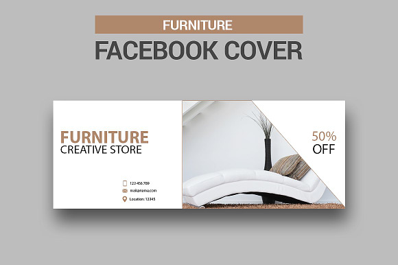 6 Furniture Facebook Covers in Facebook Templates - product preview 6