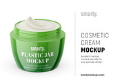 Cosmetic cream mockup / opened