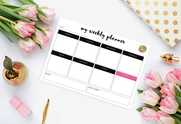 Work from home - Printable Planner in Stationery Templates - product preview 5