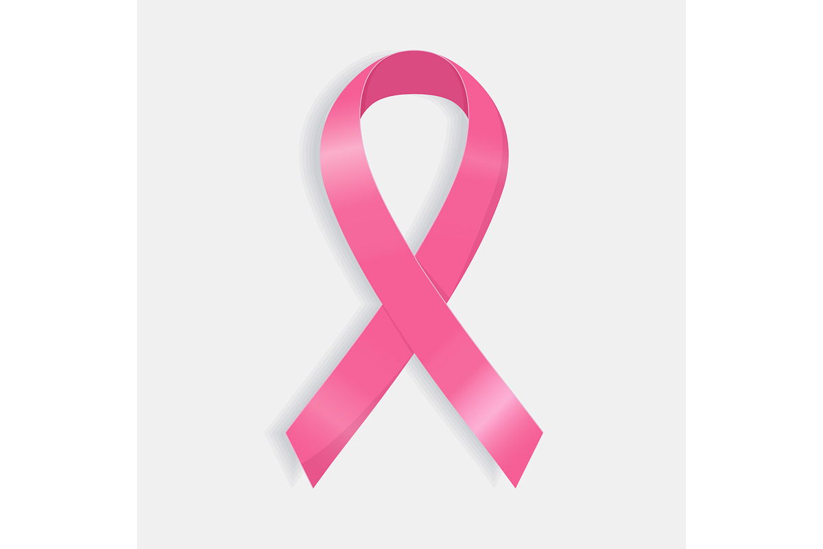 Realistic pink ribbon, breast cancer in Illustrations - product preview 8