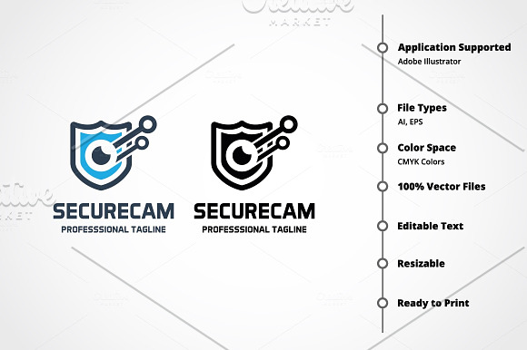 Secure Cam Logo in Logo Templates - product preview 6