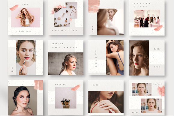 ROSE GOLD Instagram Templates in Instagram Templates - product preview 1