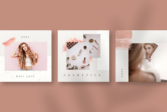 ROSE GOLD Instagram Templates in Instagram Templates - product preview 2