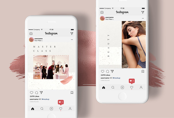ROSE GOLD Instagram Templates in Instagram Templates - product preview 7