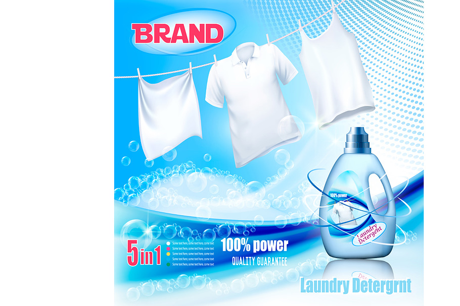 Laundry detergent ad. Vector in Illustrations - product preview 8