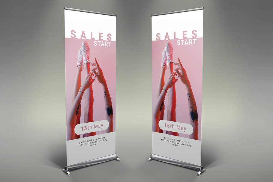 Clothes Shop Roll Up Banner in Presentation Templates - product preview 8