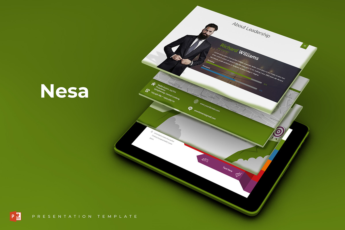 Nesa - Powerpoint Template in PowerPoint Templates - product preview 8